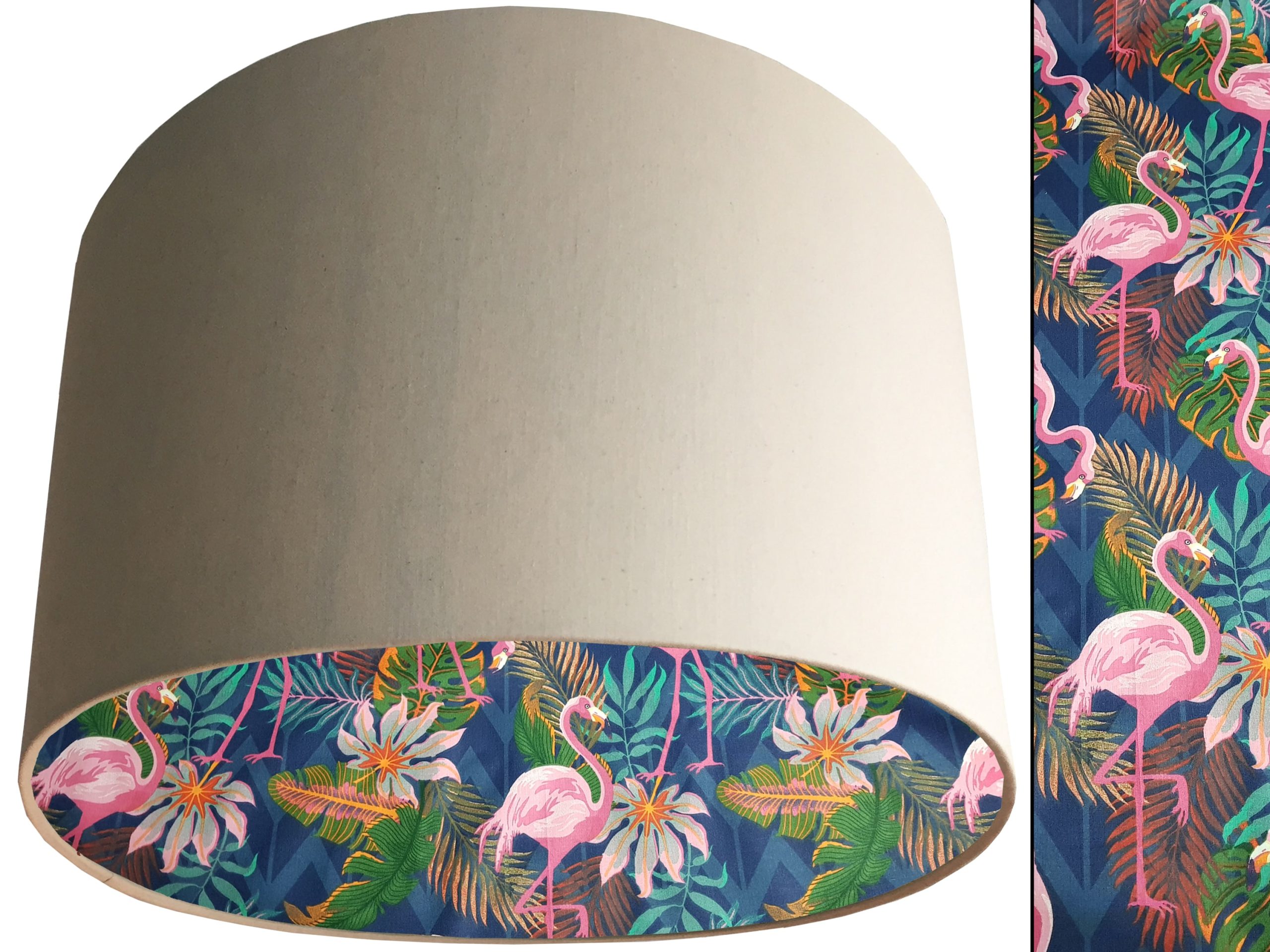 Flamingo Lampshade Cream, Vibrant Tropical Interior Light