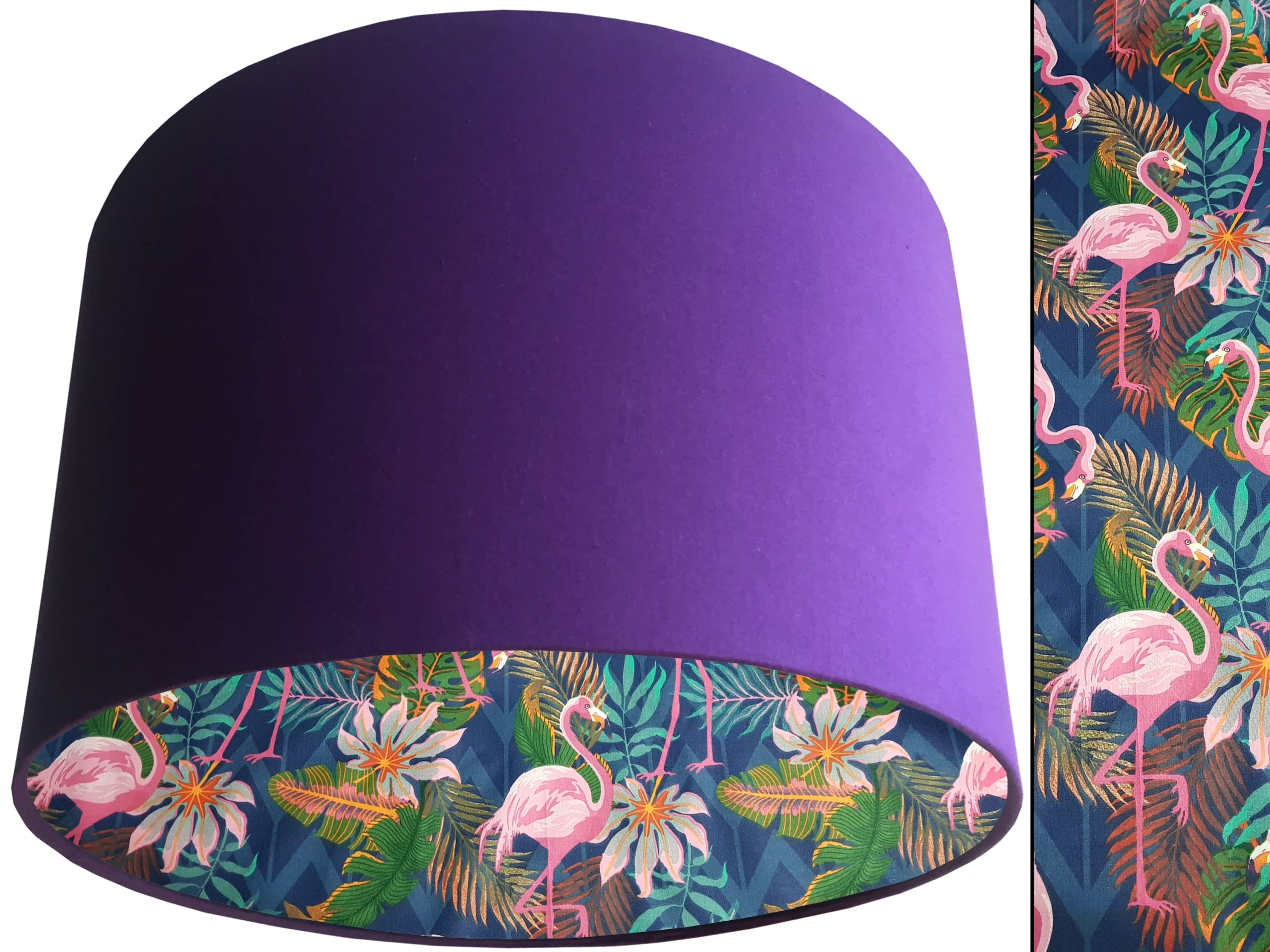 Flamingo Lampshade Purple, Vibrant Tropical Interior Light
