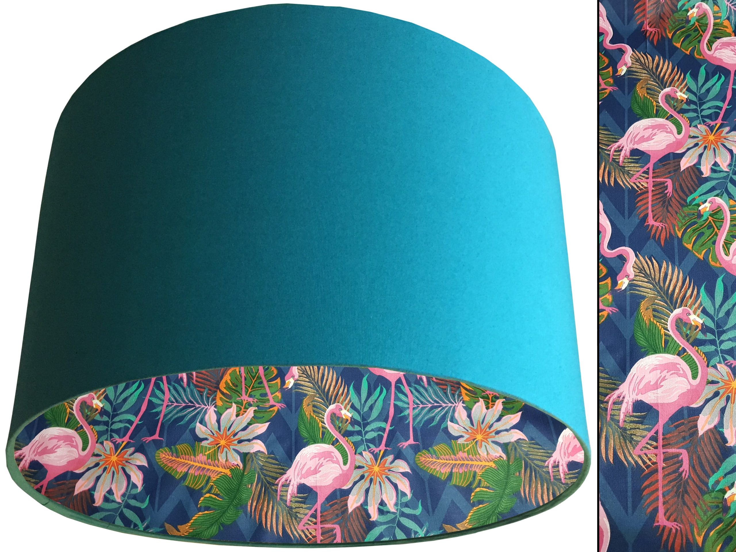 Flamingo Lampshade Teal, Vibrant Tropical Interior Light