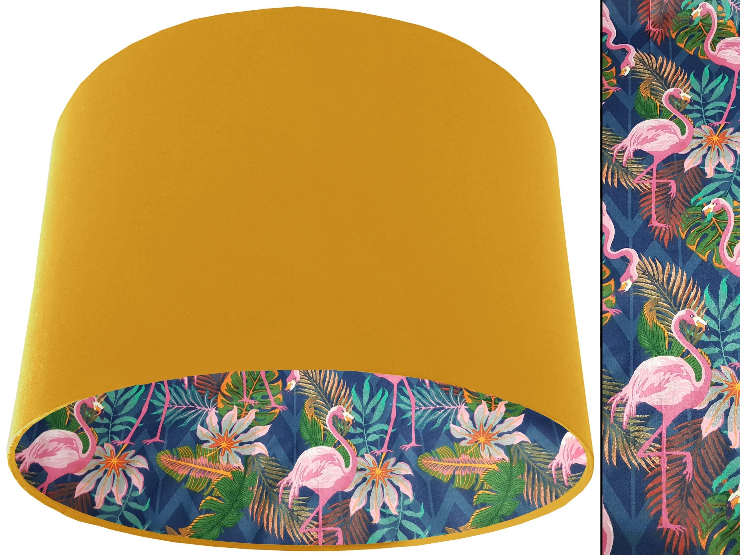 Flamingo Lampshade Yellow, Vibrant Tropical Interior Light