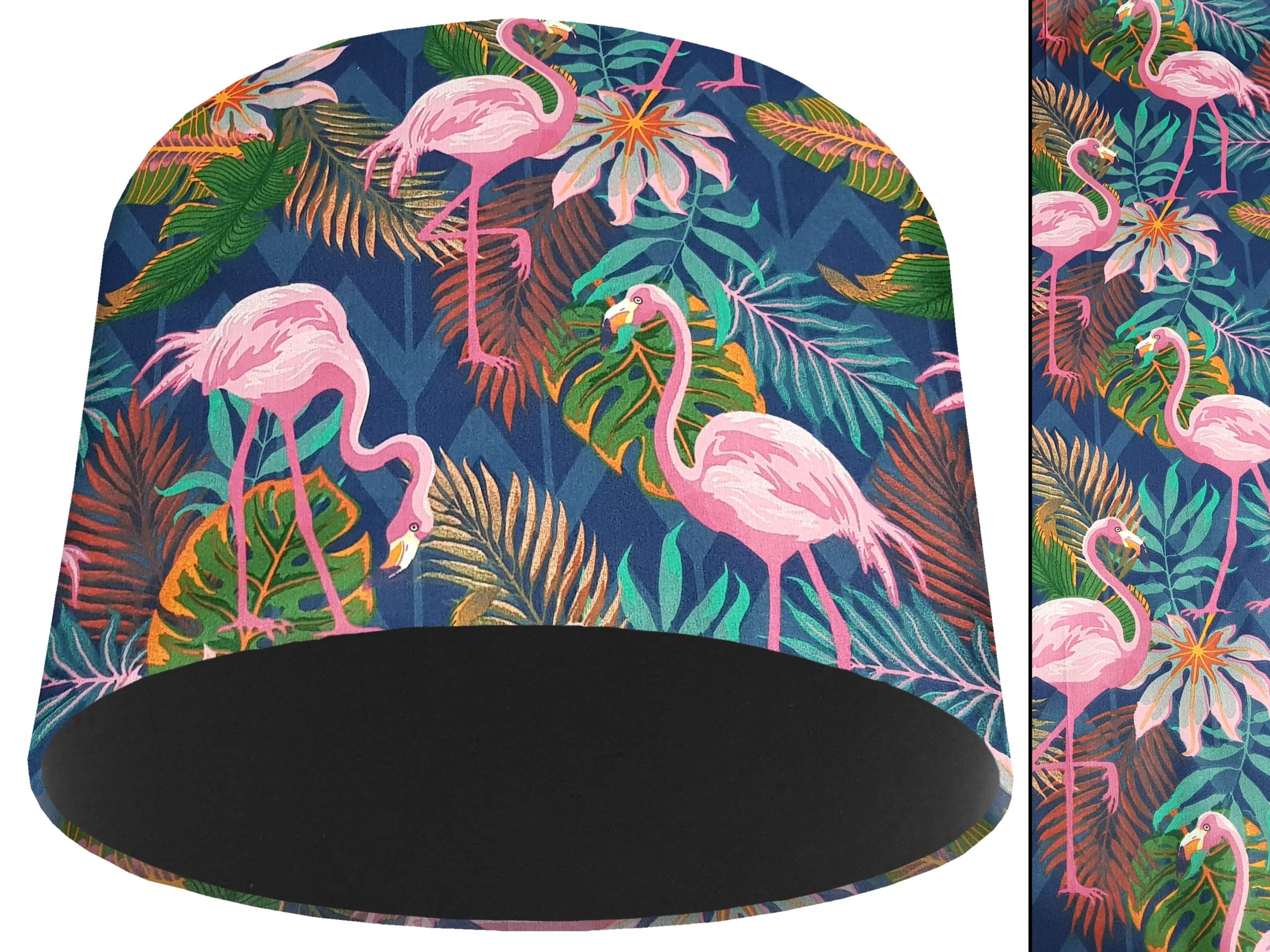 Flamingo Light Shade Black, Vibrant Tropical Home Interior