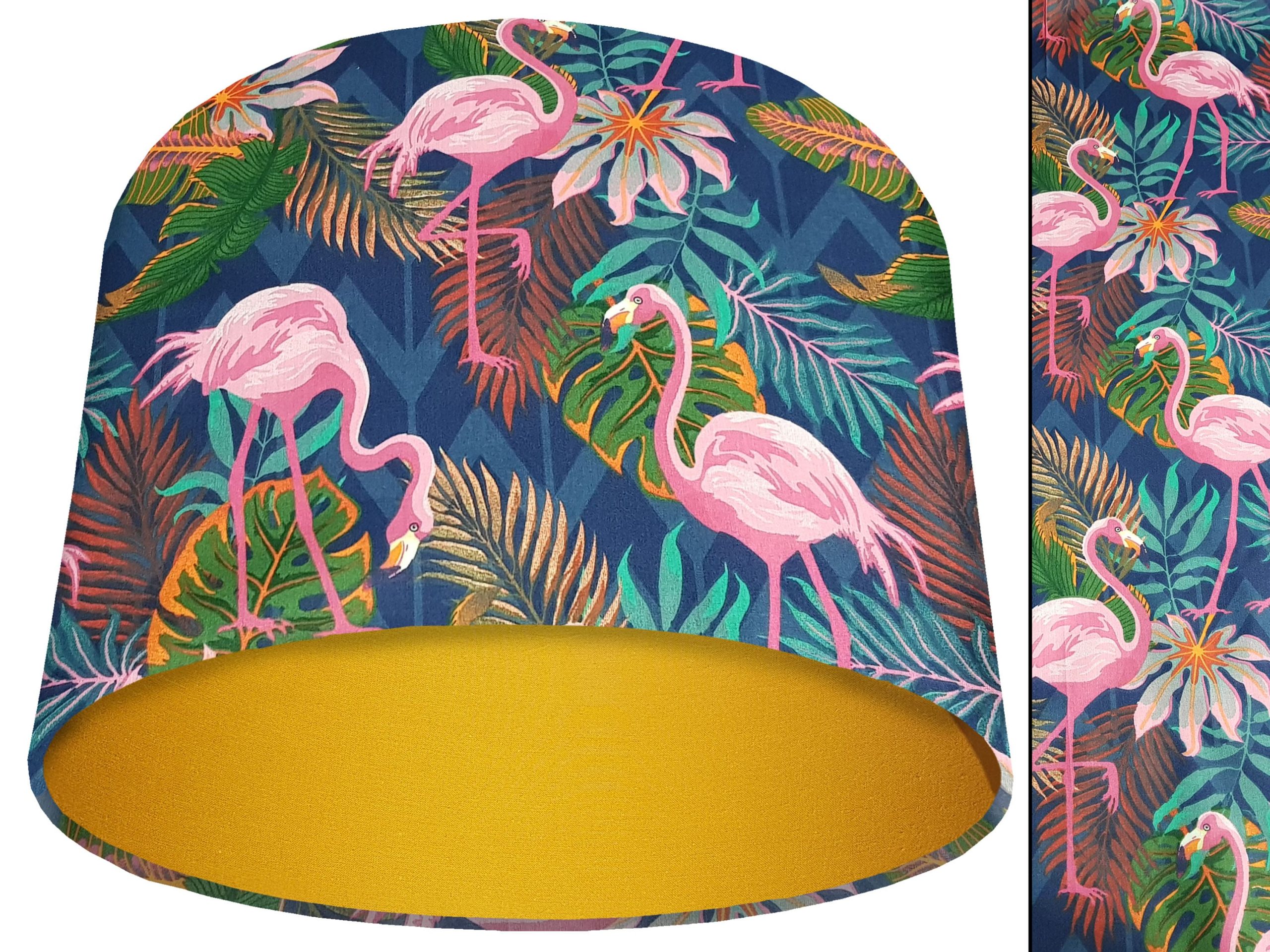 Flamingo Light Shade Yellow, Vibrant Tropical Home Interior
