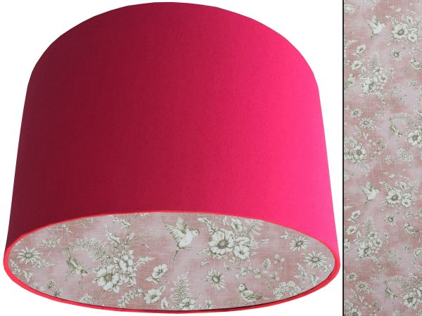 French Toile Blush Pink Lampshade Pink, Traditional Home