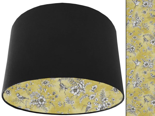 French Toile Yellow Lampshade Black, Classic Country Home