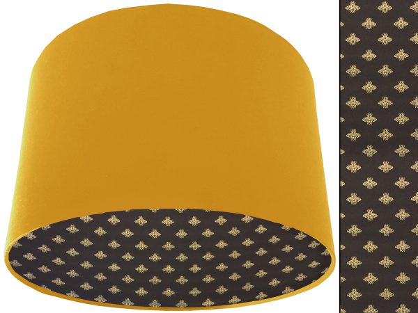 Golden Bee Lampshade Yellow, Stylish Gold Animal Light
