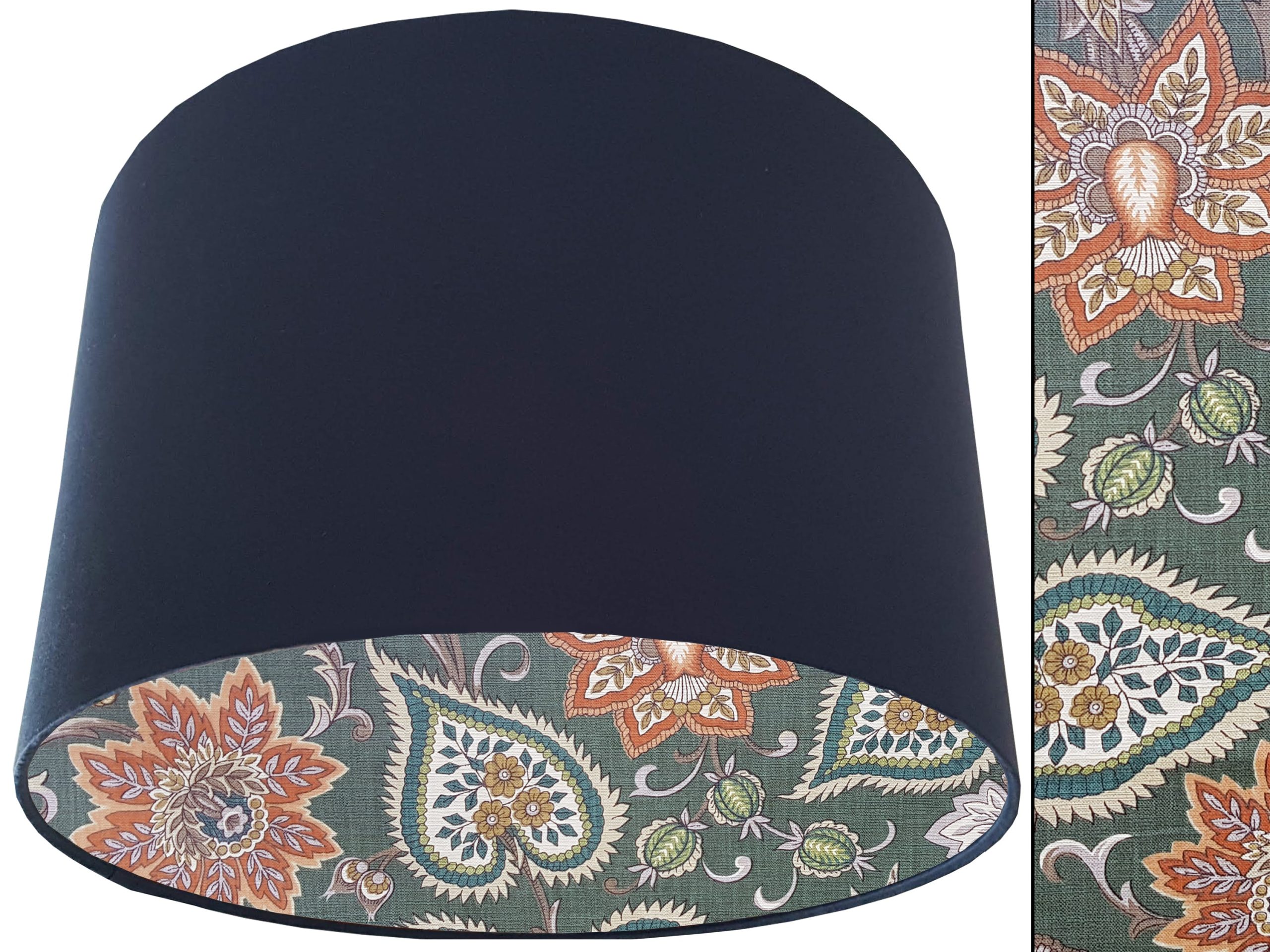 Green Paisley Lampshade Blue, Stylish Contemporary Home