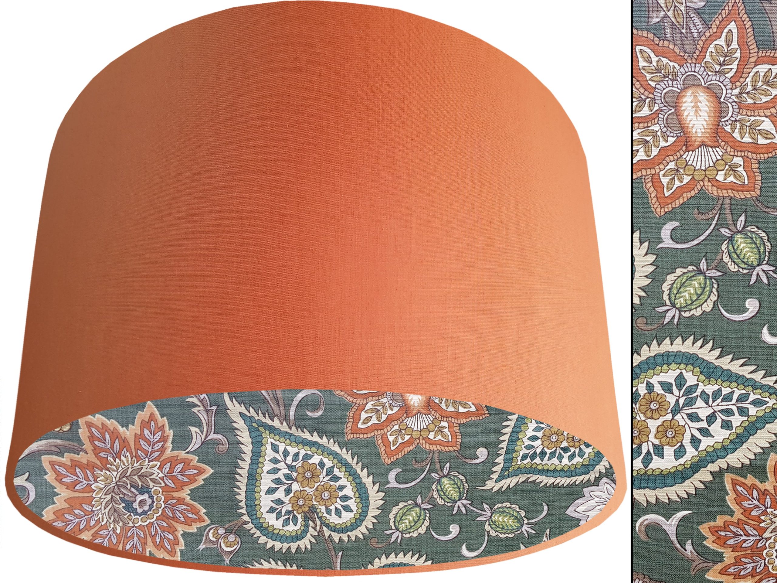 Green Paisley Lampshade Orange, Stylish Contemporary Home