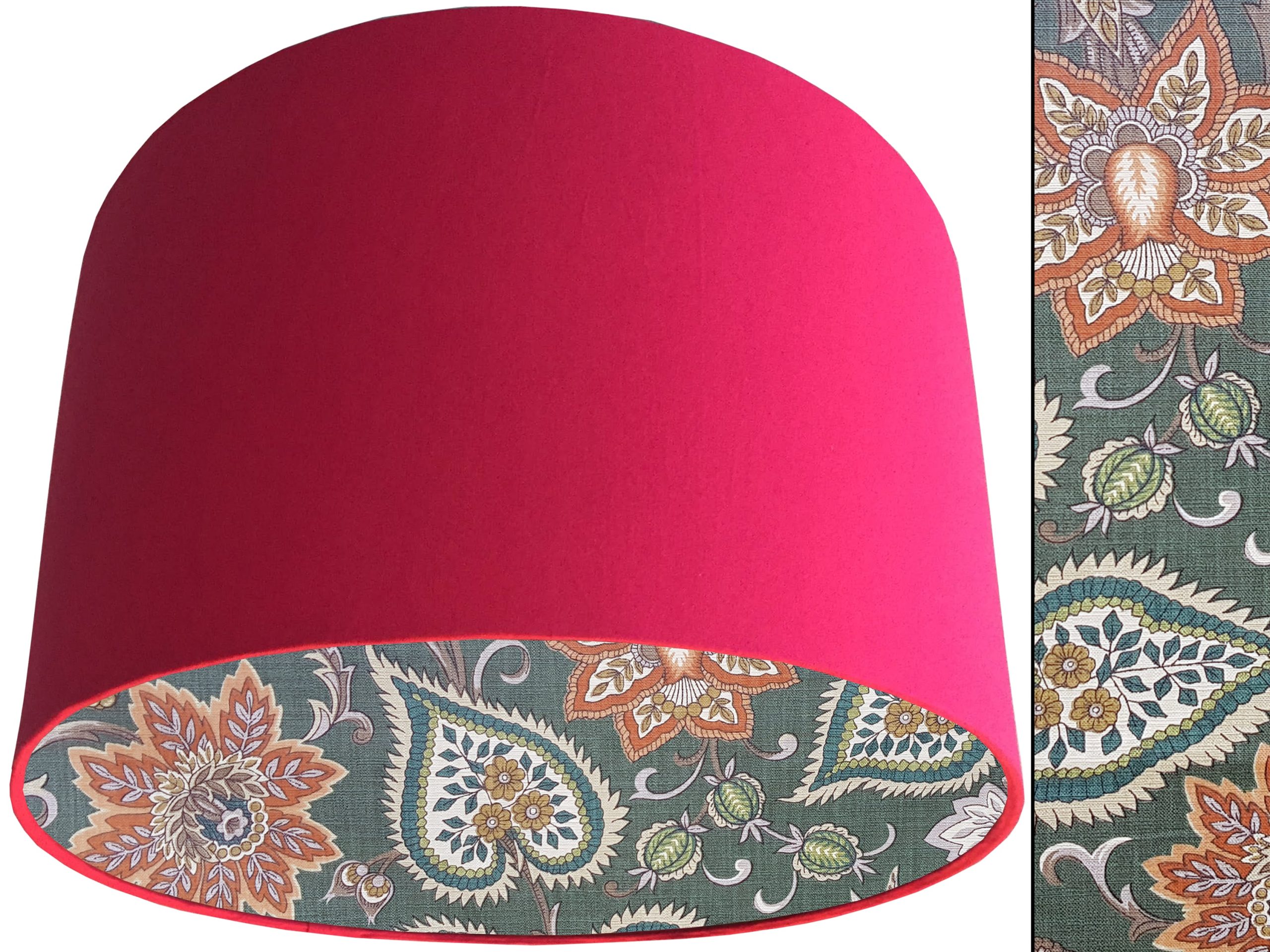 Green Paisley Lampshade Pink, Stylish Contemporary Home