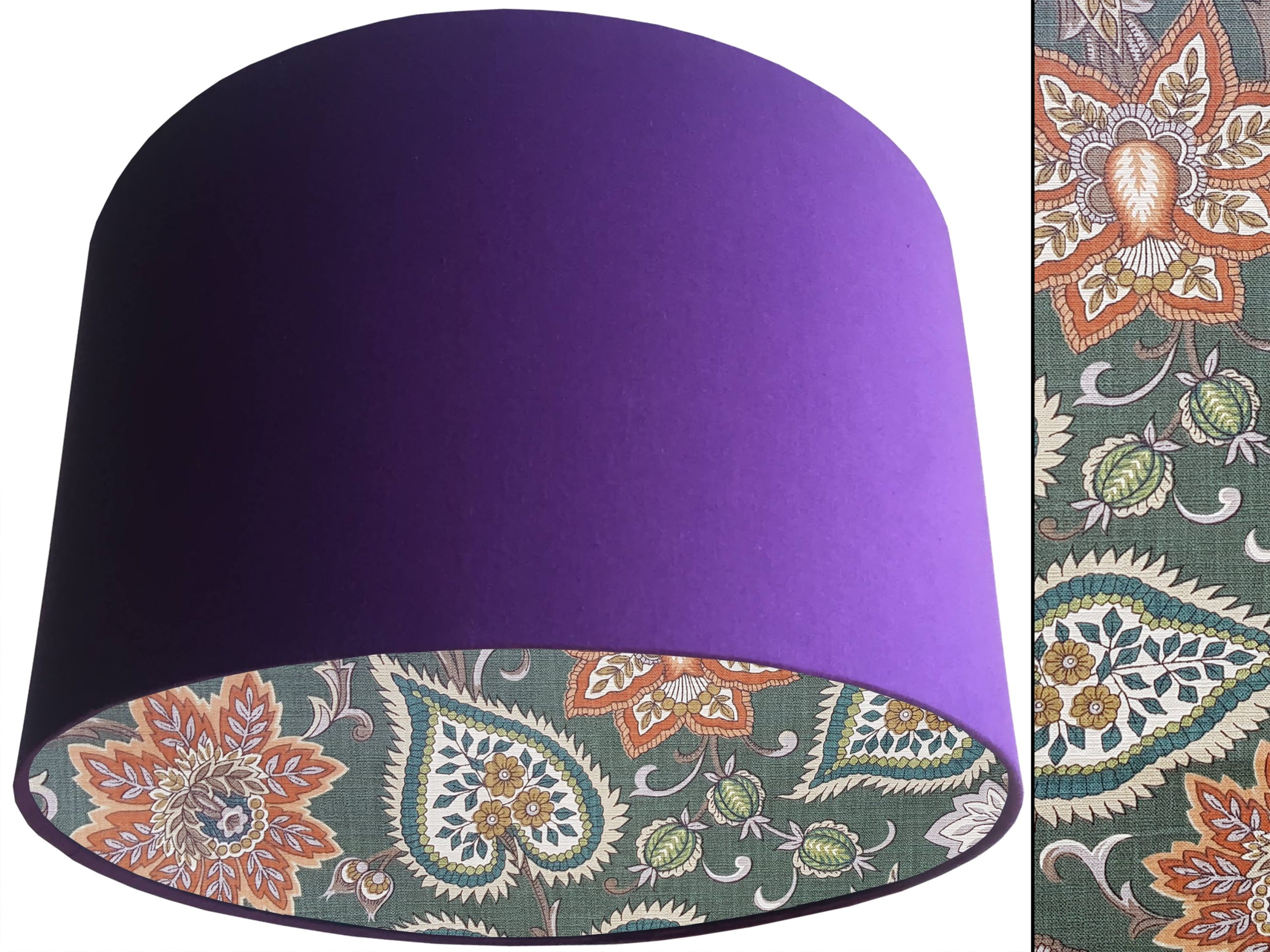 Green Paisley Lampshade Purple, Stylish Contemporary Home