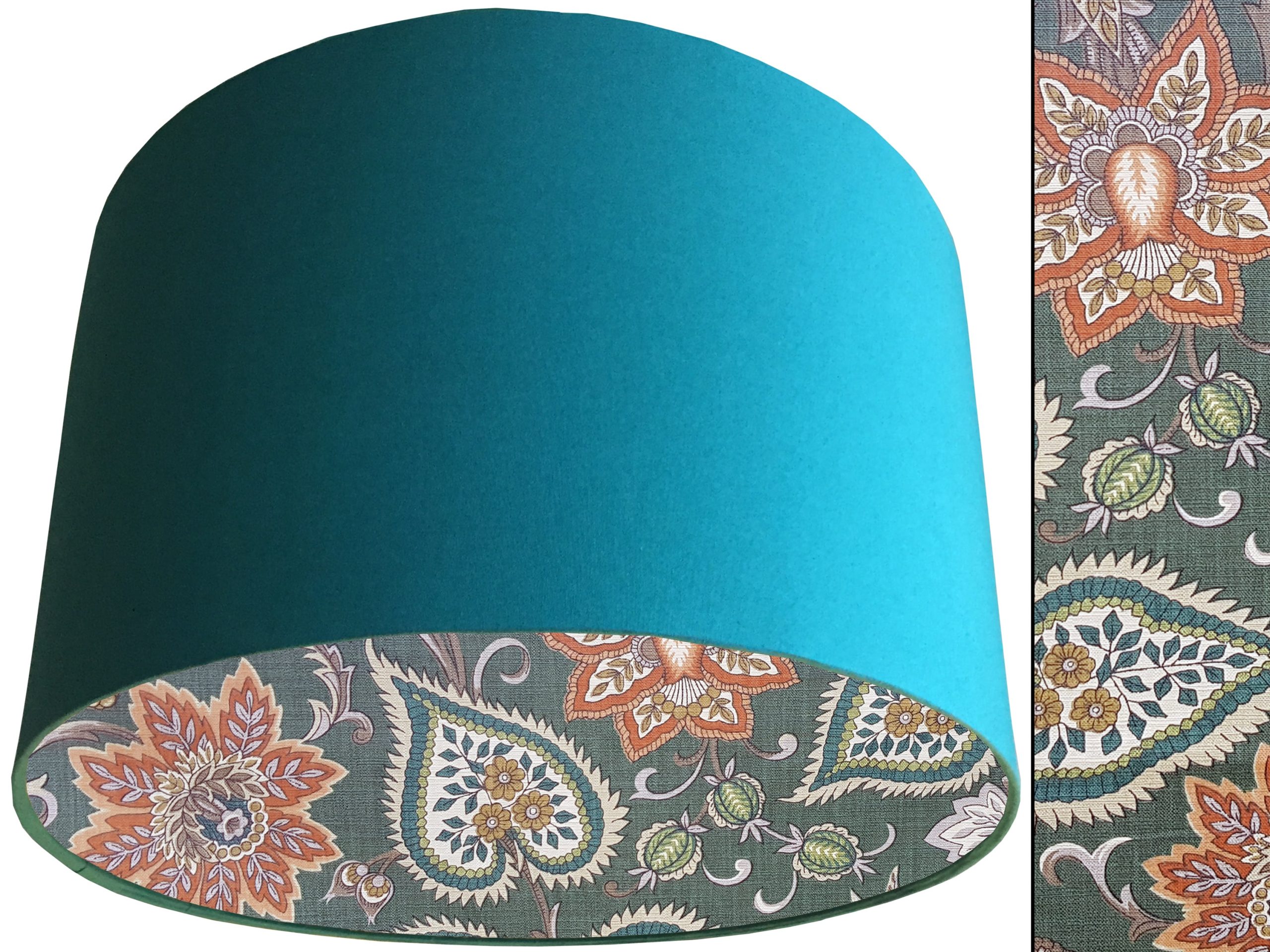 Green Paisley Lampshade Teal, Stylish Contemporary Home