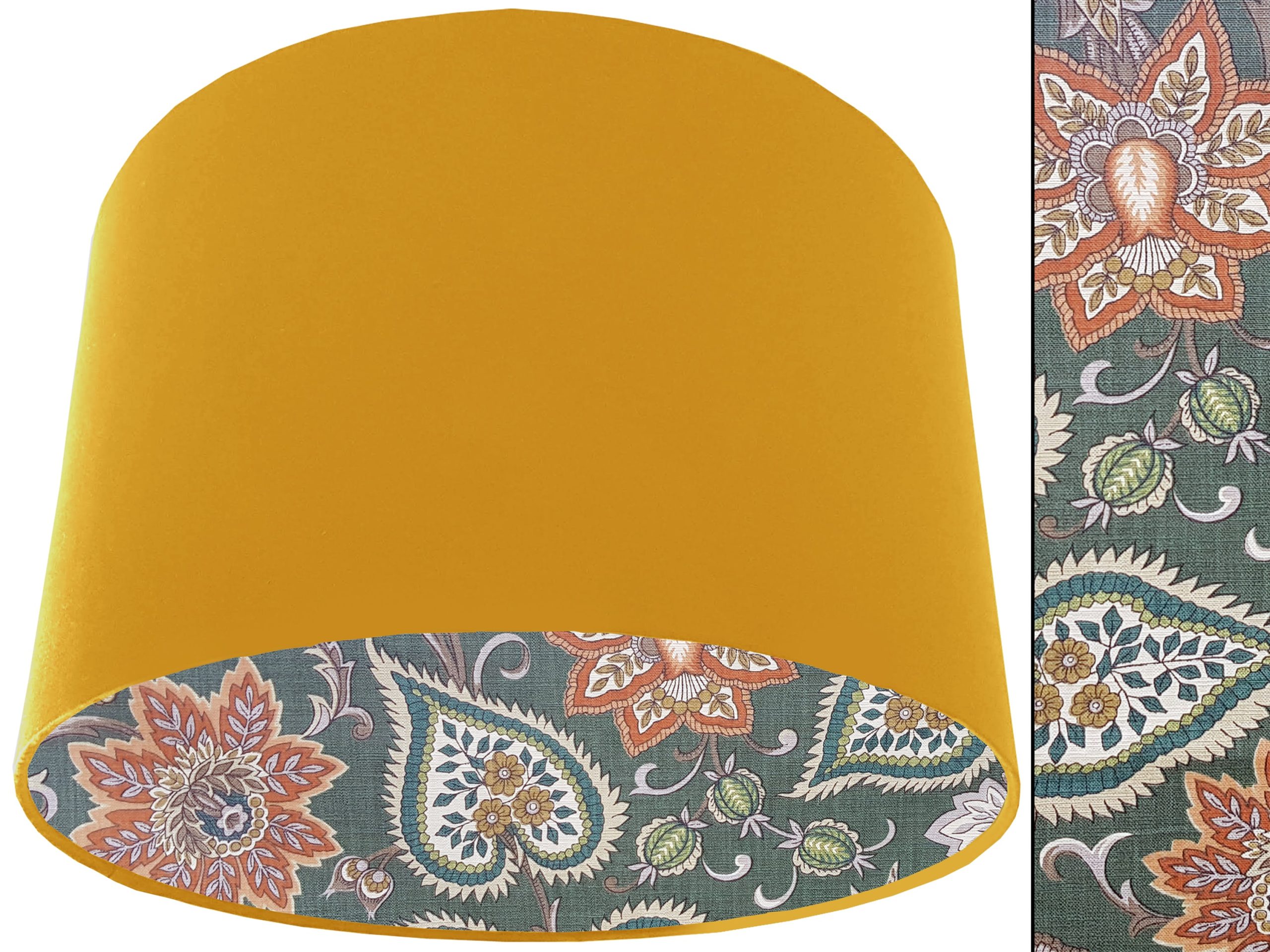Green Paisley Lampshade Yellow, Stylish Contemporary Home