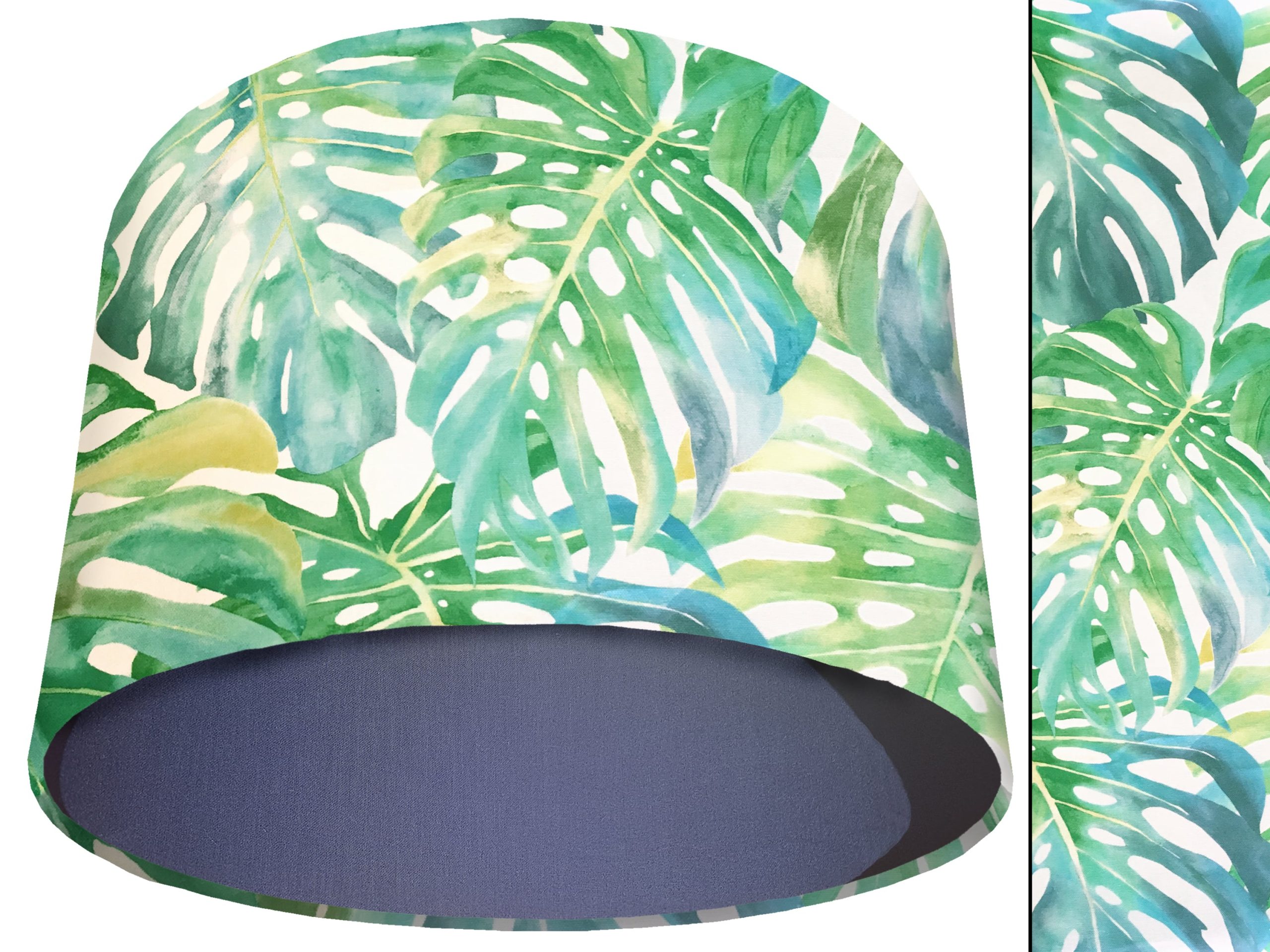 Green Palm Leaves Light Shade Blue, Tropical Home