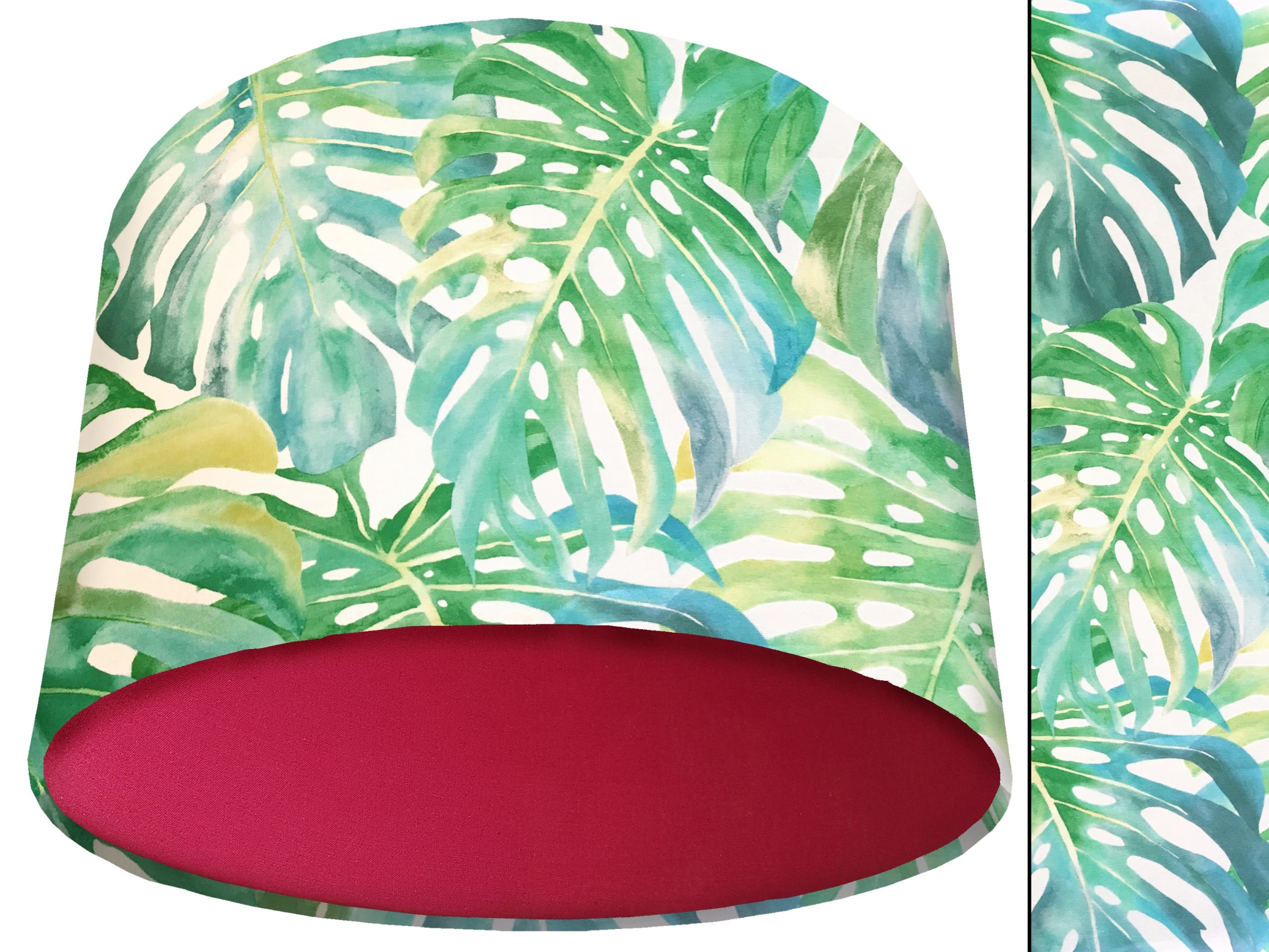 Green Palm Leaves Light Shade Red, Tropical Home