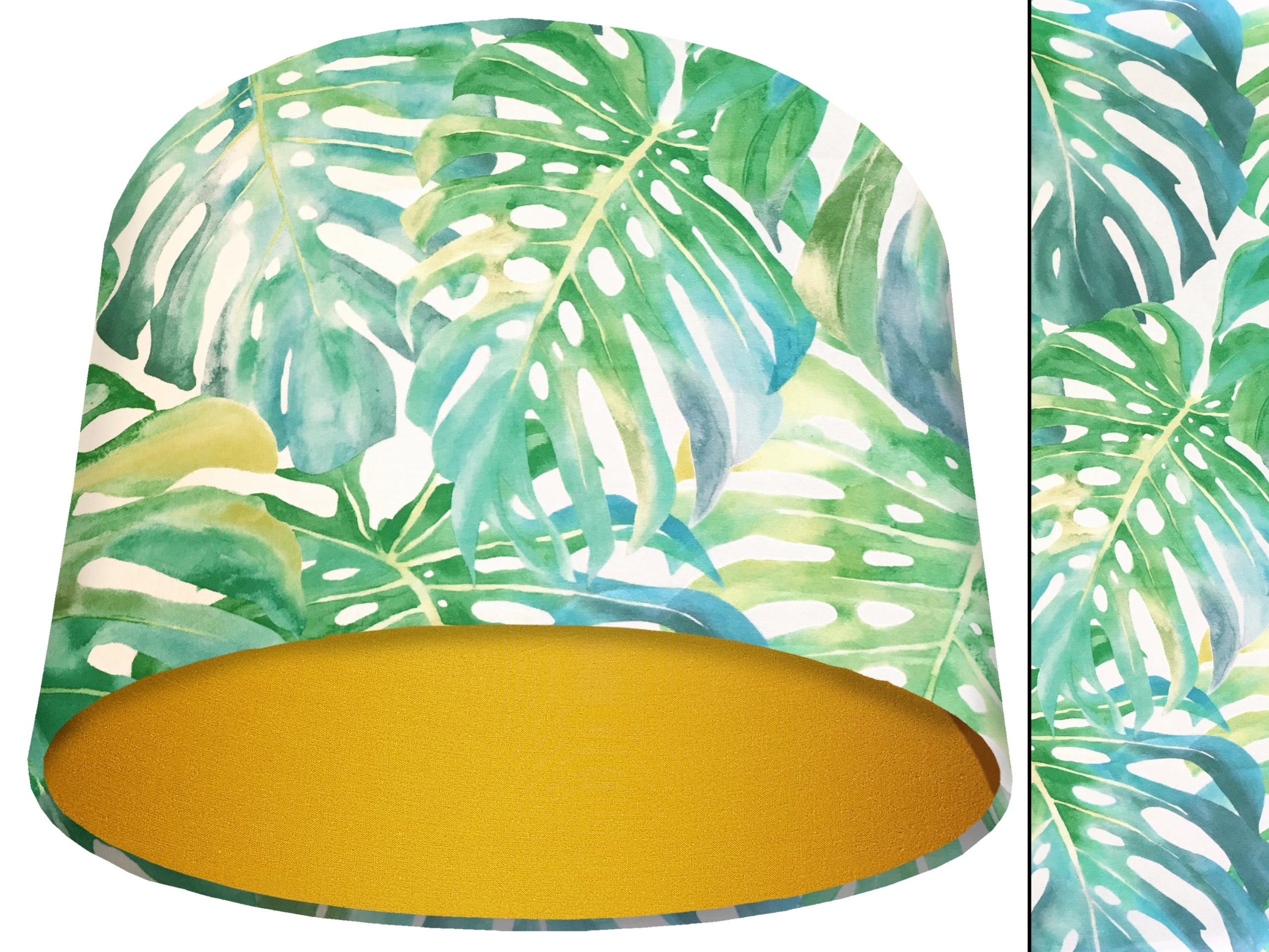 Green Palm Leaves Light Shade Yellow, Tropical Home