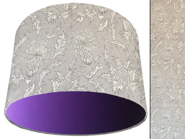 Grey Thistle Light Shade Purple, Country Home Interior