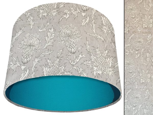 Grey Thistle Light Shade Teal, Country Home Interior