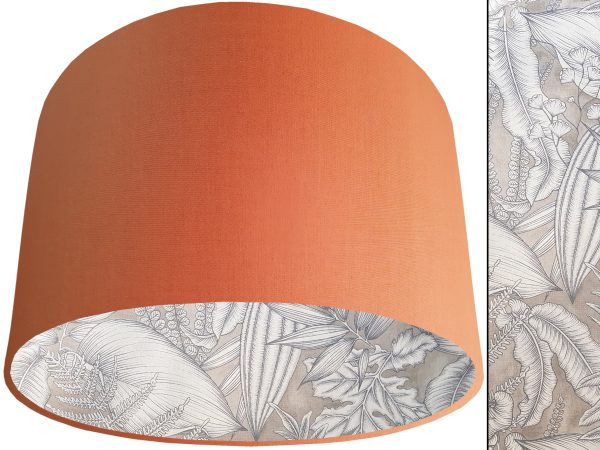 Grey Tropical Lampshade Orange, Modern Stylish Interior