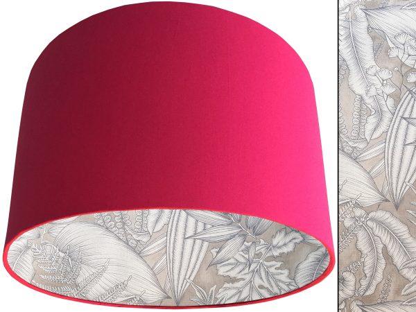 Grey Tropical Lampshade Pink, Modern Stylish Interior