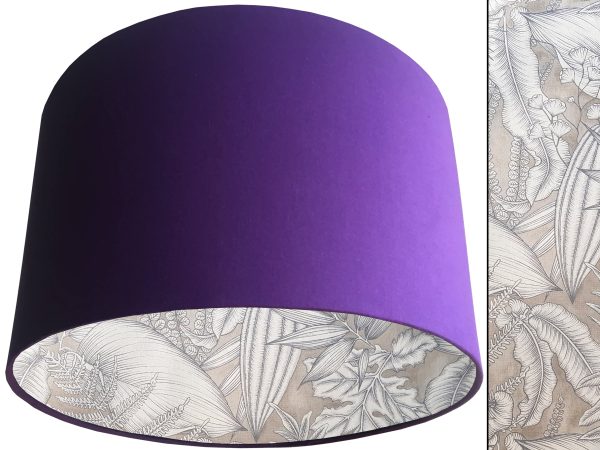 Grey Tropical Lampshade Purple, Modern Stylish Interior
