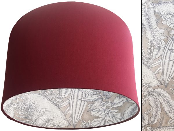 Grey Tropical Lampshade Red, Modern Stylish Interior
