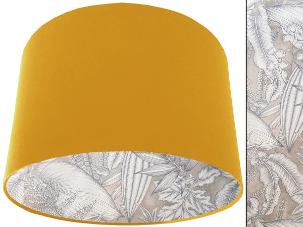Grey Tropical Lampshade Yellow, Modern Stylish Interior