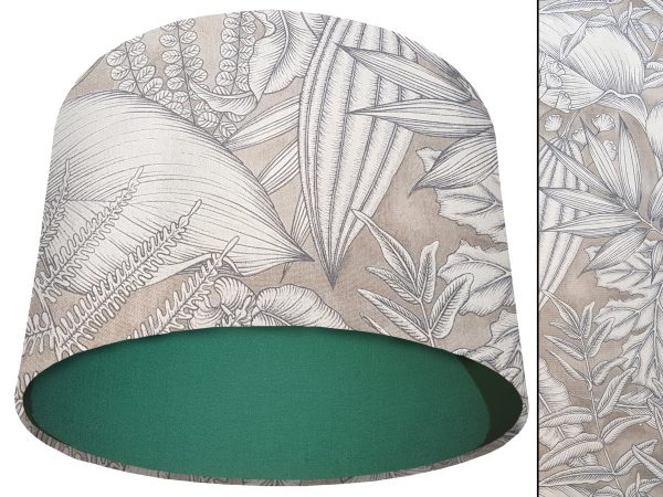 Grey Tropical Light Shade Green, Modern Home Interior