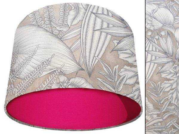 Grey Tropical Light Shade Pink, Modern Home Interior