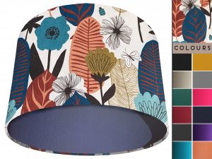 Autumn Leaf Light Shade Blue, Modern Scandi Home Interior