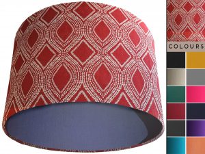 Boho Red Light Shade Blue, Bohemian Home Interior