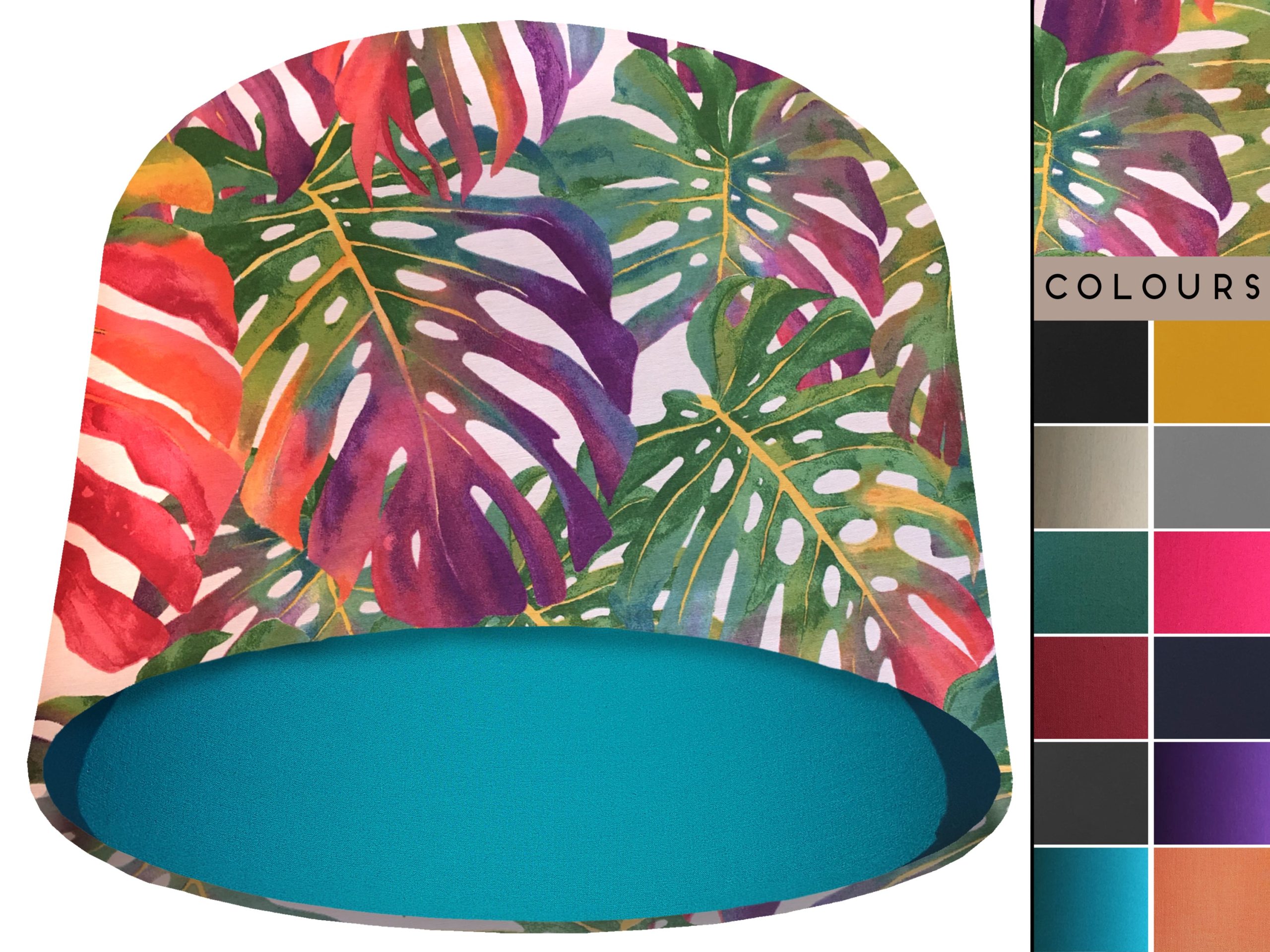 Bright Palm Leaves Light Shade Teal, Vibrant Home Interior