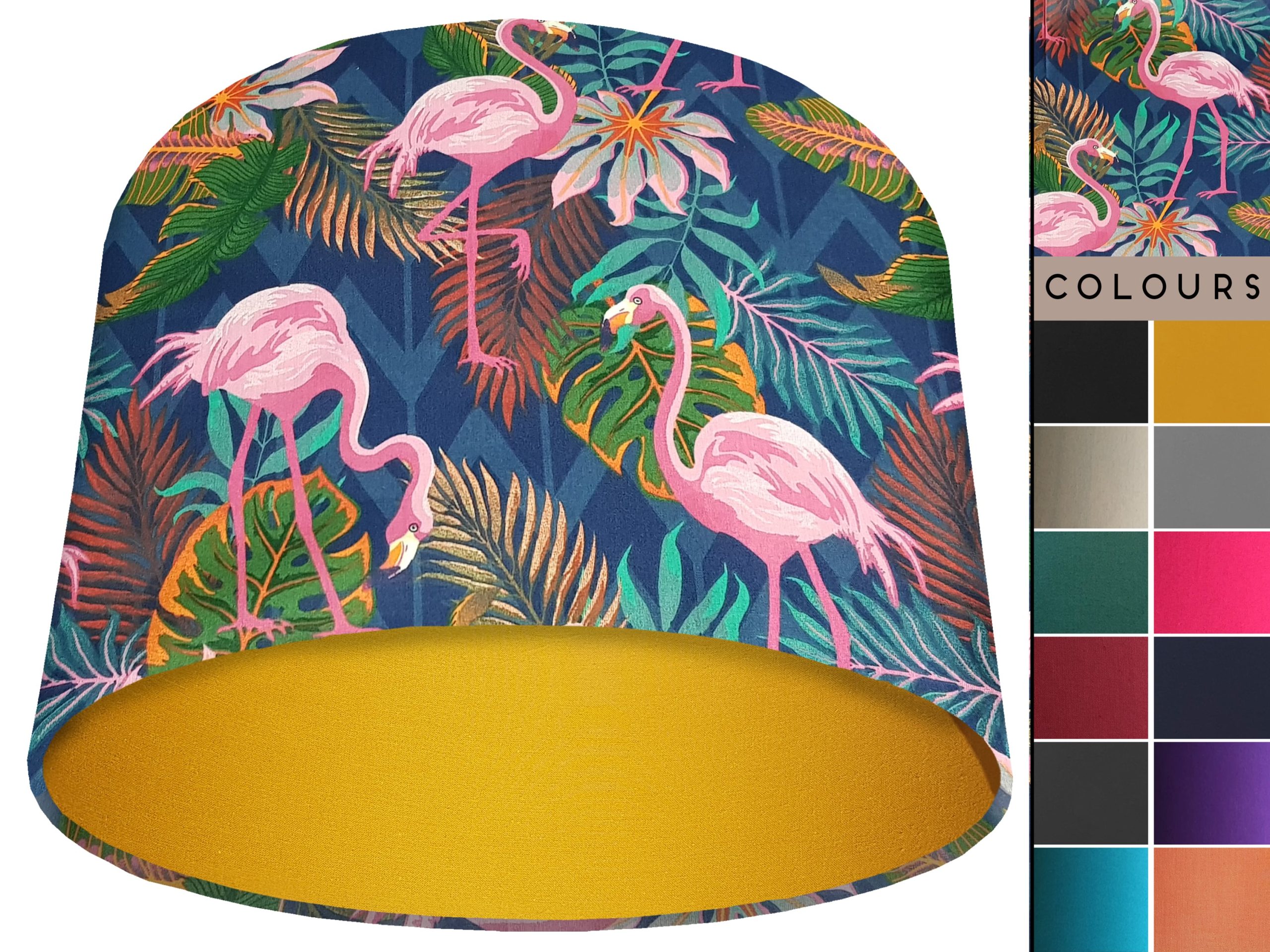 Flamingo Light Shade Yellow, Vibrant Tropical Home Interior