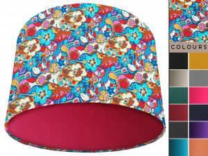 Floral Bloom Light Shade Red, Liberty Art Lampshade