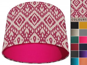 Marrakech Pink Light Shade Pink, Geometric Lampshade