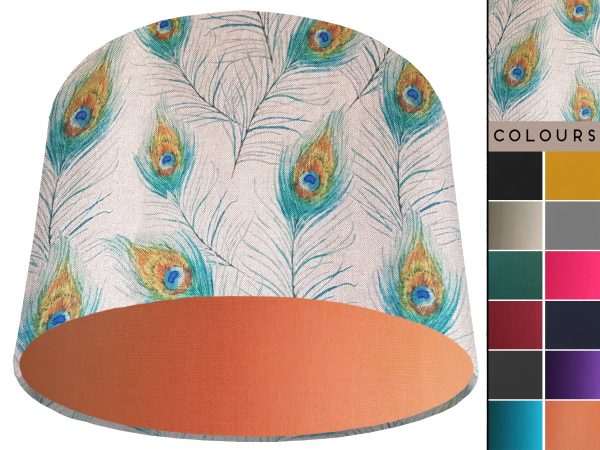 Peacock Feather Light Shade Orange, Country Home Interior
