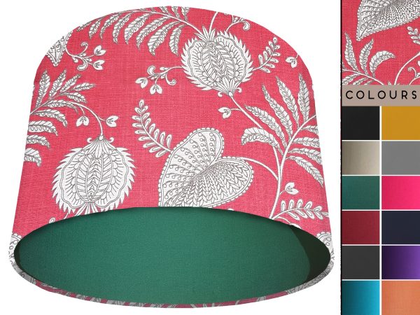 Paisley Pink Light Shade Green, Bold Home Interior Lighting
