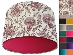 Red Thistle Light Shade Red, Scottish Thistle Lampshade