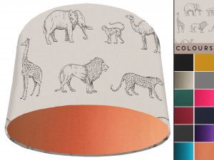 Savannah Animals Light Shade Orange, African Lampshade