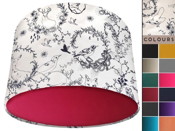 Black & White Animal Light Shade Red, Modern Country