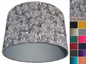 Zebra Print Light Shade Light Grey, Bold Home Interior Lighting