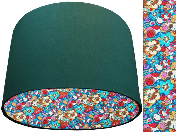 Floral Bloom Lampshade Green, Liberty Art Fabric Light Shade