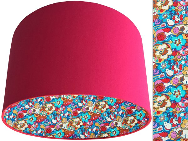 Floral Bloom Lampshade Pink, Liberty Art Fabric Light Shade