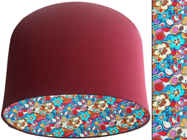 Floral Bloom Lampshade Red, Liberty Art Fabric Light Shade