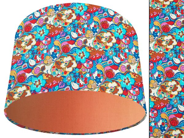 Floral Bloom Light Shade Orange, Liberty Art Lampshade