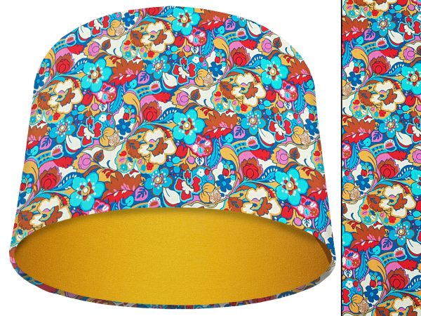 Floral Bloom Light Shade Yellow, Liberty Art Lampshade