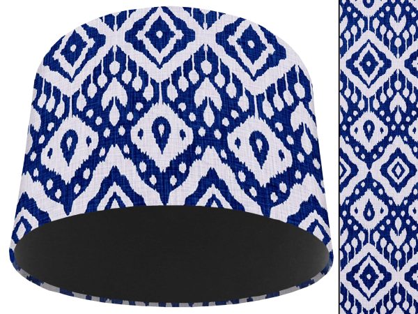 Marrakech Blue Light Shade Black, Bold Interior Lampshade
