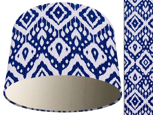Marrakech Blue Light Shade Cream, Bold Interior Lampshade