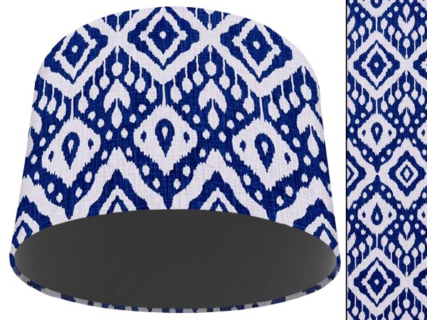 Marrakech Blue Light Shade Dark Grey, Bold Interior Lampshade