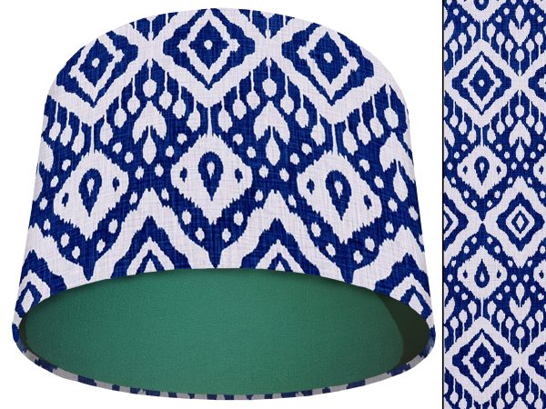 Marrakech Blue Light Shade Green, Bold Interior Lampshade