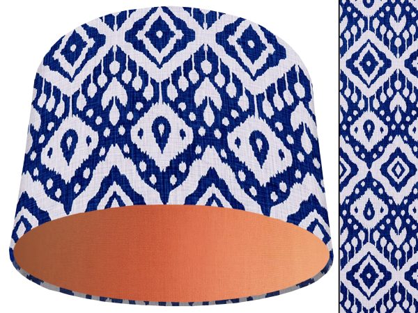 Marrakech Blue Light Shade Orange, Bold Interior Lampshade