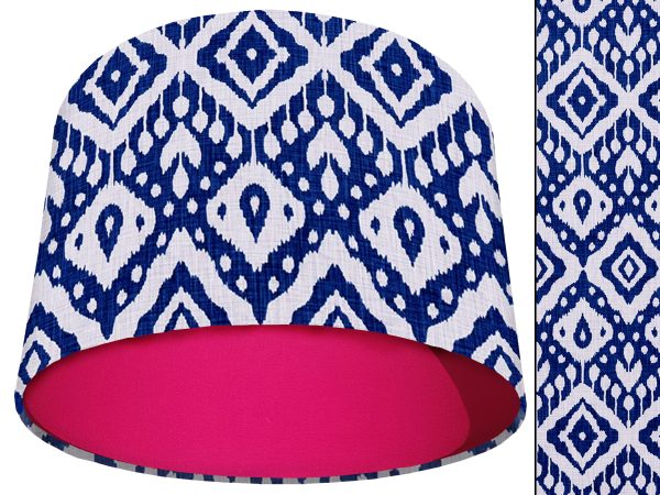 Marrakech Blue Light Shade Pink, Bold Interior Lampshade
